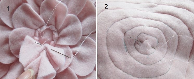 Blog-Inhaltsbild für 'Nähe Dir ein kuscheliges Blütenkissen aus Fleece: Zuschneiden, Zusammennähen, Füllen: Fertig!'